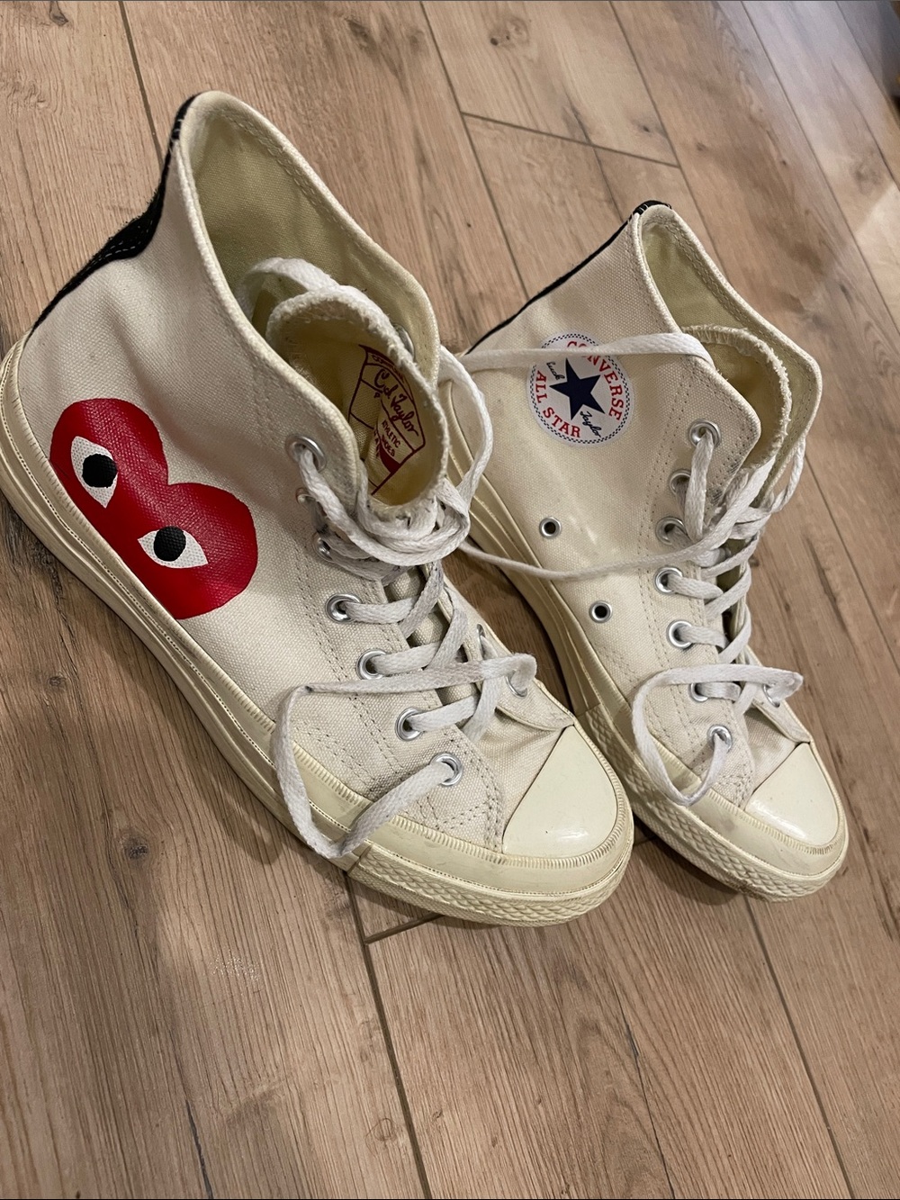 Comme Des Garçons Play X Converse Chuck 70 High Top White Unisex Sneakers5.5/7.5